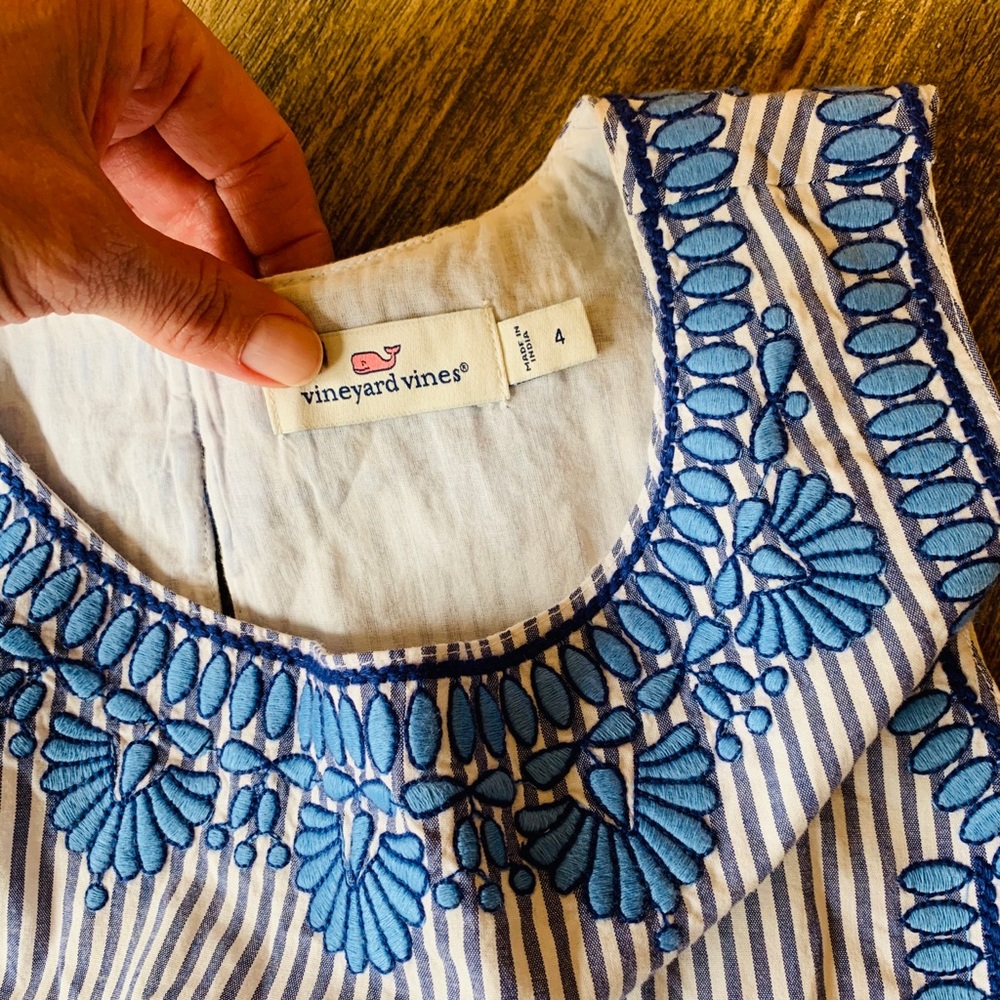VINEYARD VINES | Striped Cisco Swing Dress Size 4 - Picture 4 of 9